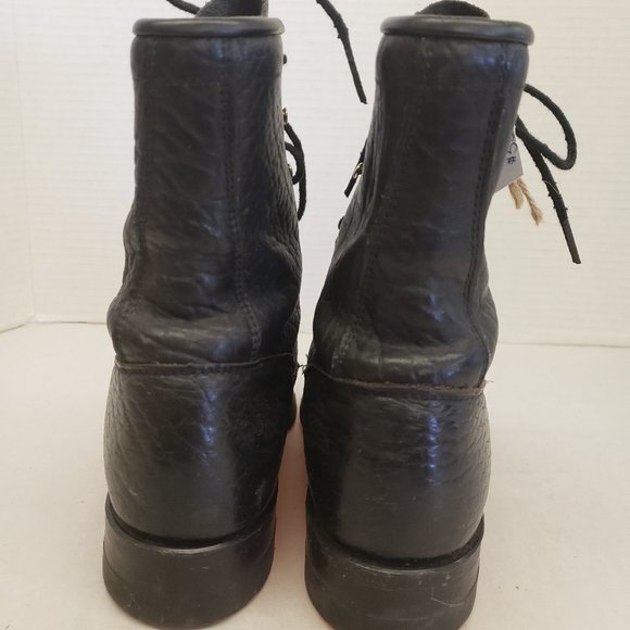 Ladies Youth Justin Black ankle short western fringe Granny Style Boot size 4 C - Picture 2 of 2